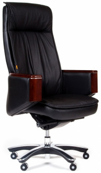 Кресло руководителя CHAIRMAN 790 Натуральная кожа Черный