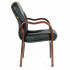 Кресло посетителя CHAIRMAN 658 (422) Натуральная кожа COW Черная