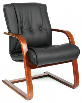 Кресло посетителя CHAIRMAN 653V Натуральная кожа COW Бежевая (Canvas)