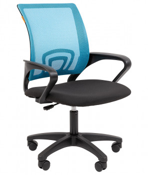 Кресло офисное CHAIRMAN 696 LT NEW Комбинация Голубой TW/Черная С-03
