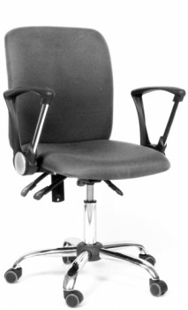 Кресло офисное CHAIRMAN 9801 ХРОМ Ткань ST-15 Серая 15-13