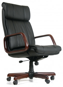 Кресло руководителя CHAIRMAN 419 Натуральная кожа COW Черная