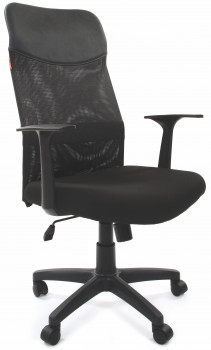 Кресло руководителя CHAIRMAN 610 LT Ткань стандарт/Сетка ST 15-21 Черный
