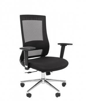 Кресло руководителя CHAIRMAN 500 LUX БП Сетчатый акрил / Ткань стандарт TW-01 черный / Ткань серии Т черный