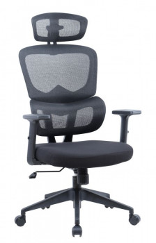 Кресло руководителя CHAIRMAN 560 Ткань/сетчатый акрил Черный/Черный