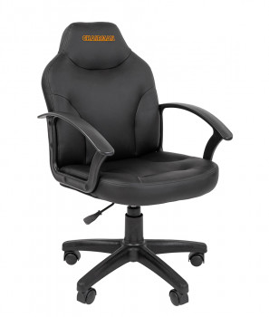 Кресло офисное CHAIRMAN 210 Экокожа Черная с логотипом CHAIRMAN