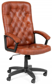 Кресло руководителя CHAIRMAN 657 Натуральная кожа Коричневая (Eichel)