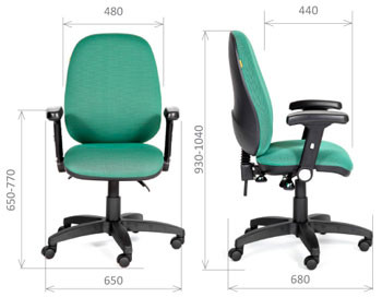 Размеры кресло офисное CHAIRMAN ANTEY