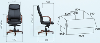 Размеры кресло руководителя CHAIRMAN 460