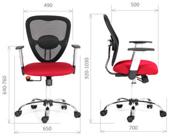 Размеры кресло офисное CHAIRMAN 451