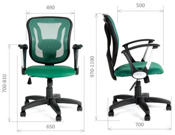 Размеры кресло офисное CHAIRMAN 452
