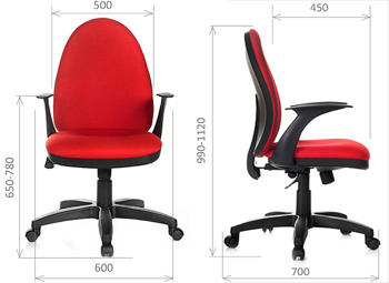 Размеры кресло офисное CHAIRMAN 805