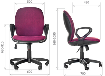 Размеры кресло офисное CHAIRMAN 803