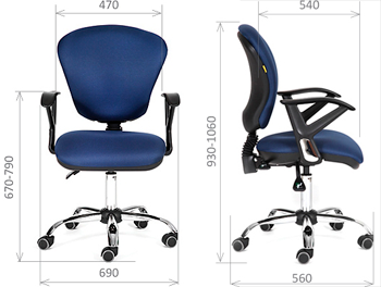 Размеры кресло офисное CHAIRMAN 350