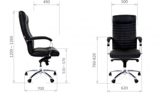 Размеры кресло руководителя CHAIRMAN 480