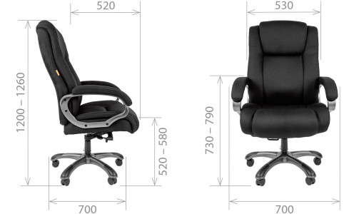 Размеры кресло руководителя CHAIRMAN 410