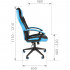 Игровое кресло CHAIRMAN GAME 26 Экокожа/ткань стандарт черный/голубой