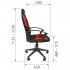 Игровое кресло CHAIRMAN GAME 9 NEW Ткань комбинированная черно/красный