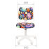 Кресло детское CHAIRMAN KIDS 102 БЕЛЫЙ ПЛАСТИК Ткань велюр с рисунком КОТИКИ