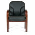 Кресло посетителя CHAIRMAN 658 (422) Натуральная кожа COW Черная